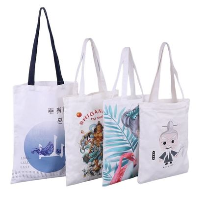 Stylish Sublimation Printed Custom Made Modern Cotton Canvas Tote Bags