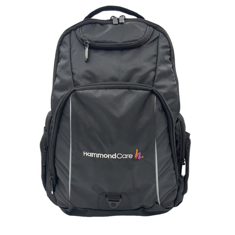 Embroidery Light Weight Backpack With Laptop Pouch Nylon Material For Traveling